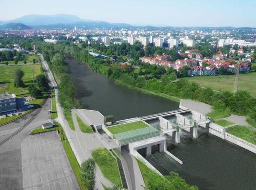 Bild zu OTS - Murkraftwerk Graz/Puntigam