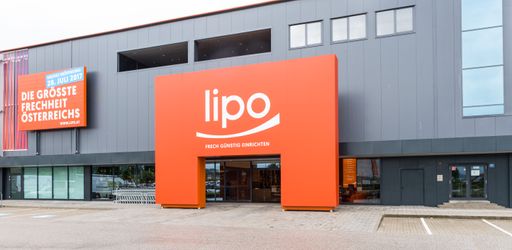 Vorschau Bild von Die neu gestaltete Fassade des Einrichtungshauses
lipo Ansfelden