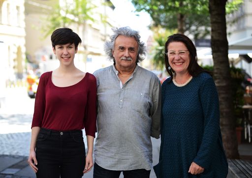 Flora Petrik, Mirko Messner und Ulli Fuchs ziehen
als Spitzentrio für KPÖ PLUS in die Wahl