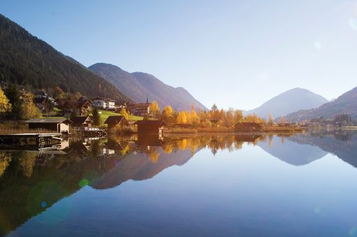 Herbstansicht Naturpark Weissensee
