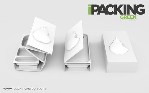 Dargestellt auf der Grafik sehen sie die
3D-Wrap-Verpackung aus natürlichen Rohstoffen und einem
Grundmaterial inkl. der Umverpackung. Kein Plastik wird verwendet.
Absolute Umweltfreundlichkeit sowie einzigartige Haptik und
Erscheinung beim Verbraucher