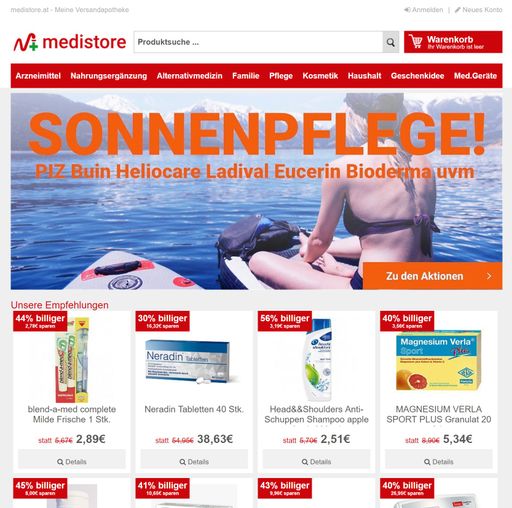 Vorschau Bild von medistore.at ist kundenfreundlichste
Online-Apotheke Österreichs