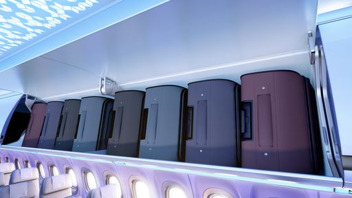 Vorschau Bild von Die „Airspace XL Bins“ - die größten Gepäckablagen
in der Klasse der Kurz- und Mittelstreckenflugzeuge – werden Platz
für acht, statt bisher fünf Gepäckstücke bieten.