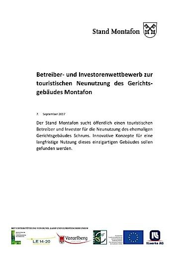 Vorschau Bild von Ausschreibung Neunutzung Altes Gerichtsgebäude Montafon