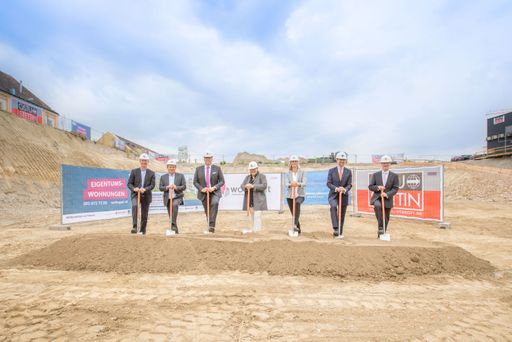  Spatenstich zum wohngut-Projekt "Wohnspot Süd", Malzstraße 2 und
3, Schwechat