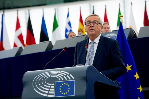 Kommissionspräsident Jean-Claude Juncker im
Europäischen Parlament in Straßburg: Rede zur Lage der Union 2017