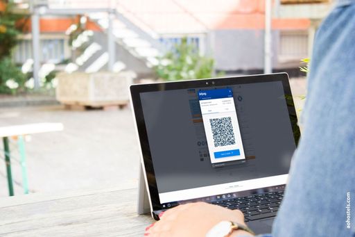 Bezahlung bei A&O mit Bitcoins: Einfach via Link
oder QR-Code