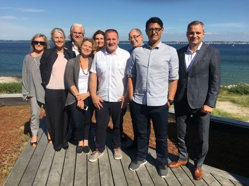  Vertreter der Hotelkooperationen Charme & Caractére Hotels,
Naturidyll Hotels, Ringhotels, Petit Hotel und Small Danish Hotels,
die gemeinsam "GAPH - Global Alliance of Private Hotels“ gegründet
haben.