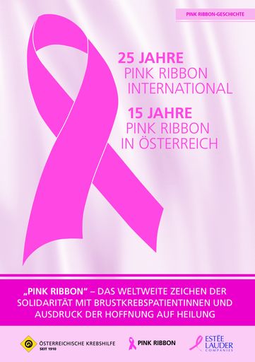 Vorschau Bild von Cover der neuen Broschüre "Geschichte des Pink Ribbon"