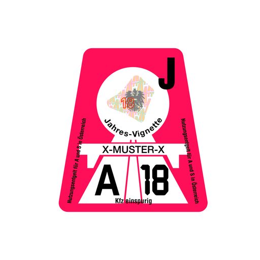 Kirschrot ist das neue Vignettenjahr. Eine
Jahresvignette wird um 87,30 Euro erhältlich sein.