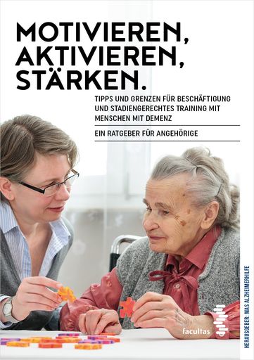  Buchcover des Angehörigenratgebers für Demenz:
Motivieren, aktivieren, stärken.