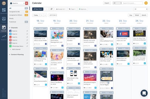 Vorschau Bild von Swat.io - Social Media Kalender