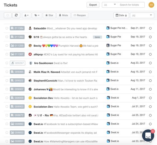 Vorschau Bild von Swat.io - Social Media Monitoring Inbox