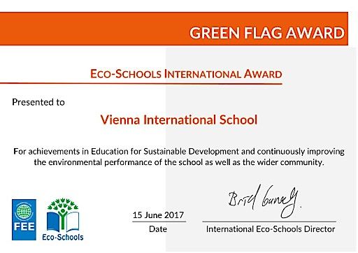 Vorschau Bild von Auszeichnung der Vienna International School als Eco-School