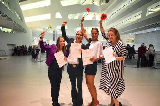 Im Bild v.l.n.r.: Petra Heyhall, Katharina
Stöllner, Sandra Callender, Cornelia Bärnthaler (Best of
Marketing-Preisträgerinnen)