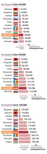 TPA-Studie: Gesamtkosten für Arbeitgeber im
Überblick, APA-Auftragsgrafik