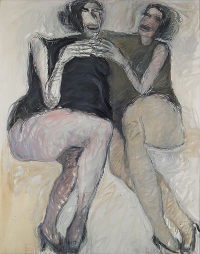 Adolf Frohner, Hochzeit der Schwestern, 1967, Öl und Graphit auf
Leinwand, 100 x 80 cm, Sammlung Gabriel, Foto: Christian
Redtenbacher