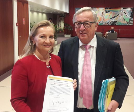 Ulrike Rabmer-Koller und Jean-Claude Juncker beim
EU-Sozialpartnergipfel in Brüssel