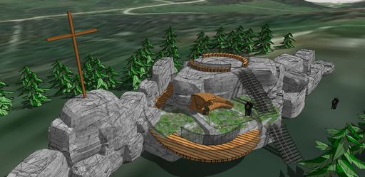 Geschichtsträchtiger Aussichtsberg: Der Nebelstein
im österreichischen Waldviertel an der tschechischen Grenze wird
dank der Inszenierungen von Idee GmbH spannend begehbar.
Spiralförmige Wege erschließen die Berglandschaft.