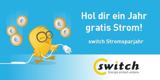 Mitmachen und gewinnen – switch verlost das
„Stromsparjahr“
