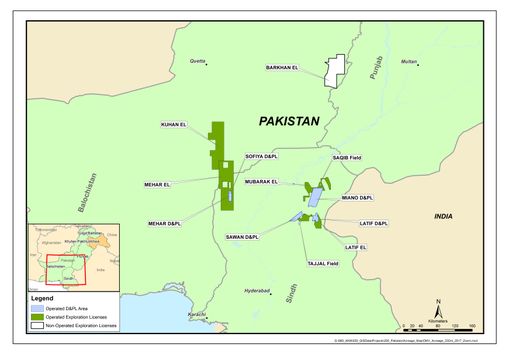  OMV Pakistan Map