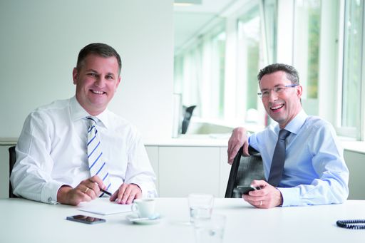 Die Vorstände Eduard Berger und Dr. Helmut Hardt