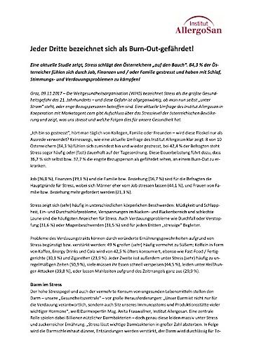 Vorschau Bild von Pressetext Institut Allergosan