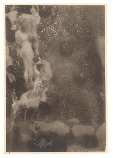 Vorschau Bild von Gustav Klimt, Fakultätsbild Philosophie, Zustand um
1905, Werkfotografie von Moriz Nähr, 1945 verbrannt auf Schloss
Immendorf.