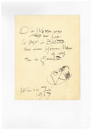 Vorschau Bild von Gedicht von Gustav Klimt, 10. Juli 1917