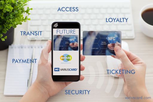 NFC Möglichkeiten mit Smartphone und NFC Karte.
Variuscard GmbH ist Mifare@ Partner.