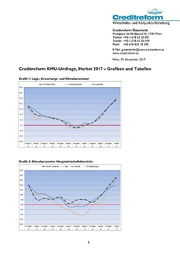 Vorschau Bild von Creditreform KMU-Umfrage Herbst 2017