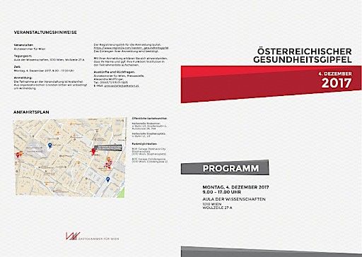  Programm „Erster Österreichischer Gesundheitsgipfel“
