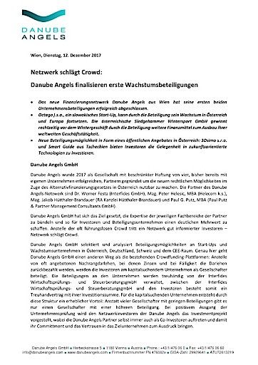  Presseaussendung Danube Angels GmbH
