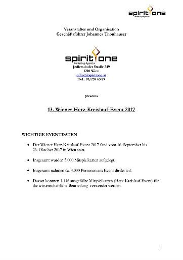  Eventbericht 13. Wiener Herz Kreislauf Event 2017