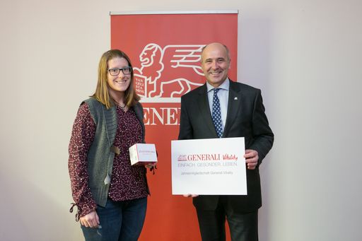 Anna Weber gemeinsam mit Arno Schuchter, Generali
Vorstand für Vertrieb und Marketing. Foto: Martina Draper