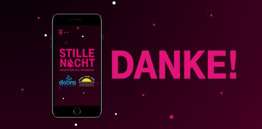  Rund fünf Millionen stille Minuten wurden in ganz
Österreich bei der T-Mobile Aktion "Stille Nacht" gesammelt,
T-Mobile rundet den Betrag auf 10 Millionen Minuten auf. Somit
spendet T-Mobile den Höchstbetrag von 30.000 Euro an die
langjährigen Partner Österreichische Kinder-Krebs-Hilfe und Debra
Austria, Hilfe für die Schmetterlingskinder. Weitere Informationen
zur Weihnachtsaktion unter www.t-mobile.at/stillenacht.