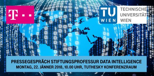  Wien (OTS) - Die TU Wien, der neu berufene
Professor und die Partner präsentieren das konkrete Lehr- und
Forschungskonzept der Stiftungsprofessur sowie Innovationsbereiche
von Data Intelligence.