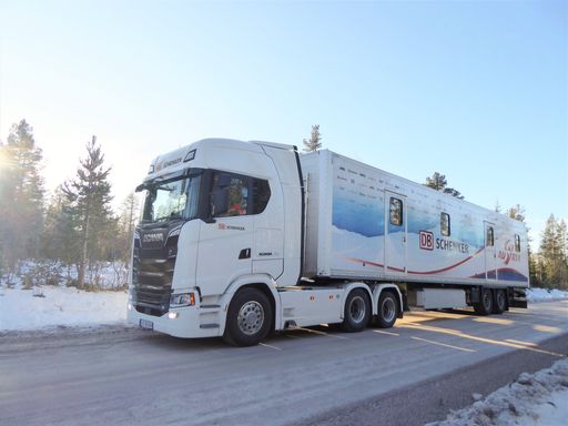 Der Biathlon Truck ist für den ÖSV in Norwegen unterwegs.