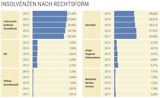 Vorschau Bild von Insolvenzen Rechtsform AT