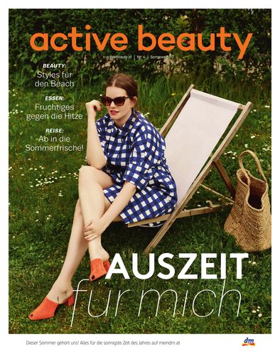 Vorschau Bild von „active beauty“, das zehnmal jährlich erscheinende
Kundenmagazin von dm drogerie markt, wurde mit einem Award of
Excellence beim International Creative Media Award (ICMA)
ausgezeichnet.