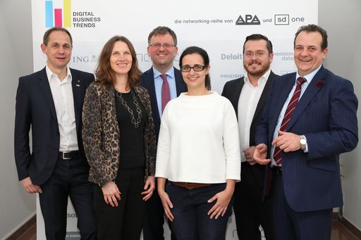 https://www.apa-fotoservice.at/galerie/9978/ Im
Bild v.l.n.r.: Alexander Mense (FH Technikum Wien), Verena Becker
(Wirtschaftskammer Österreich), Alexander Janda (Kuratorium Sicheres
Österreich), Johanna Ullrich (SBA Kompetenzzentrum der TU Wien),
Markus Schreiber (A1 Telekom Austria), Thomas Stern (Moderation,
Braintrust)