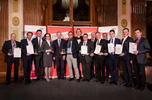  Die Siegergemeinden bei der Preisverleihung im
Marmorsaal des Oberen Belvederes.