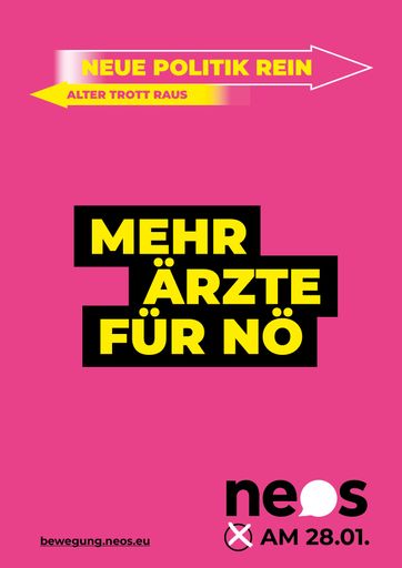 Plakat "Mehr Ärzte für NÖ"