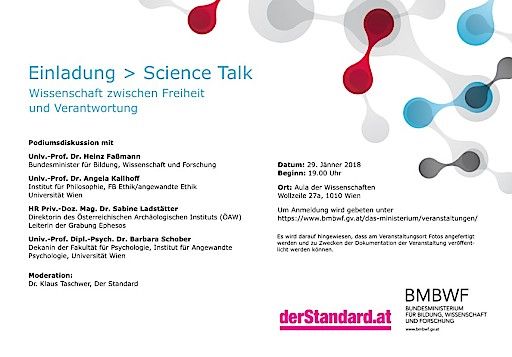 Einladung zum Science Talk 29.1.