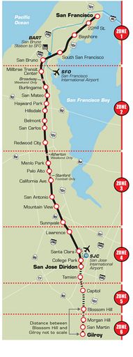 Vorschau Bild von Caltrain - Route durch Silicon Valley