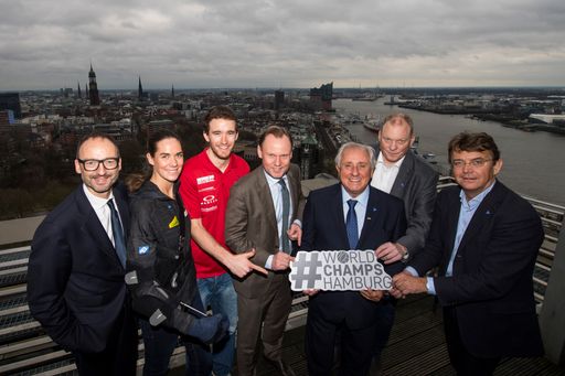  Verkündung der Beach Volleyball Weltmeisterschaften
in Hamburg 2019