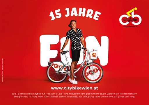 Jubiläumsjahr 2018: 15 Jahre Citybike Wien