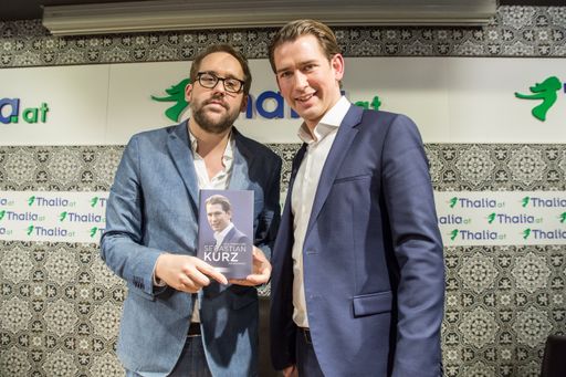 https://www.apa-fotoservice.at/galerie/12246 Im
Bild v.l.n.r.: Paul Ronzheimer, Autor und Journalist; Sebastian
Kurz, Bundeskanzler Österreich