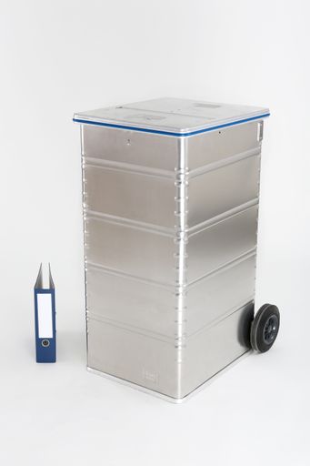 Vorschau Bild von Spezialbehälter - 240 Liter Volumen - zur sicheren
Vernichtung von Akten wie Bankauszüge, Verträge, Dokumente,
Arztbefunde, usw.