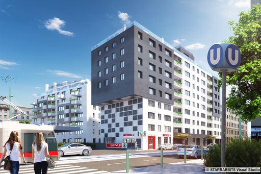  Visualisierung des Wohnbauprojektes "Die neue
Jägerstraße 58", Architekturbüro Arch. Dipl-Ing. Josef Knötzl.